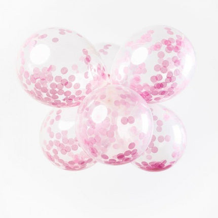 Confetti Ballonnen Lichtroze 30cm 6st van WeFiesta koop je bij Partywinkel