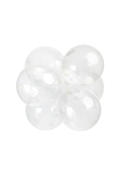 Confetti Ballonnen Wit 30cm 6st van WeFiesta koop je bij Partywinkel