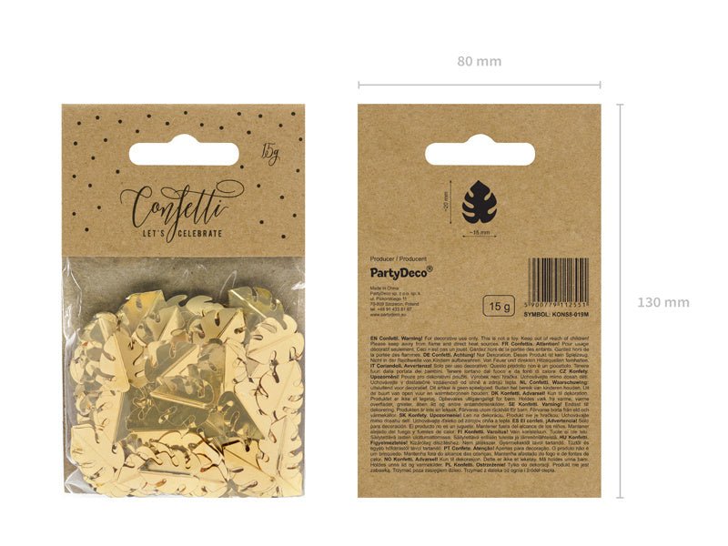 Confetti Blad Goud van Partydeco koop je bij Partywinkel
