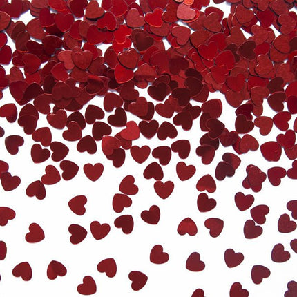 Confetti Hartjes Rood 5mm van Partydeco koop je bij Partywinkel