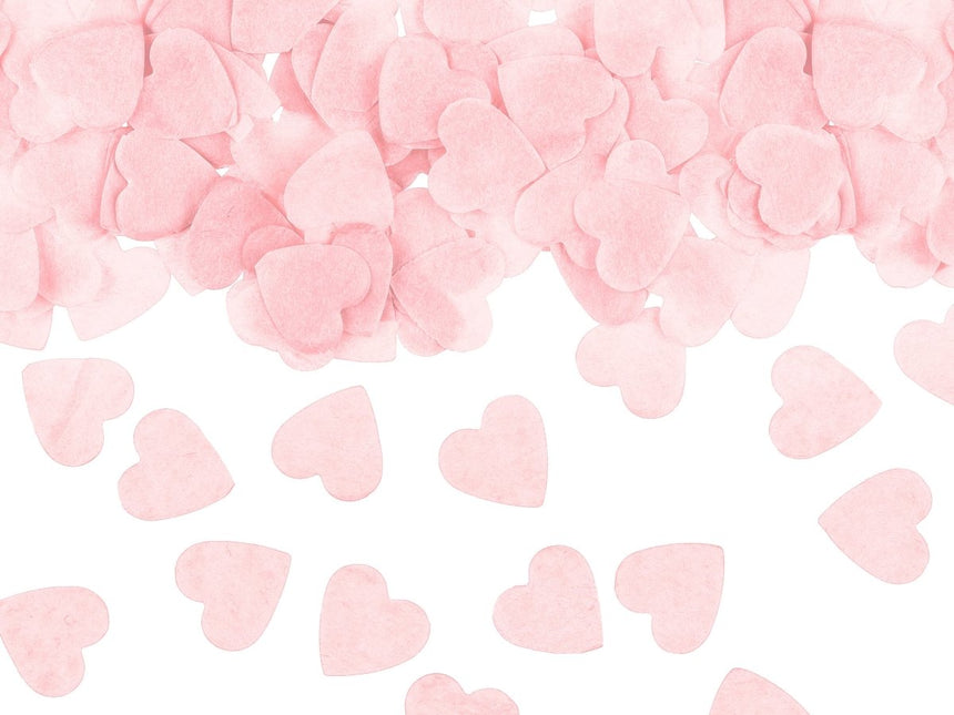 Hartjes Confetti Lichtroze 15gr van Partydeco koop je bij Partywinkel