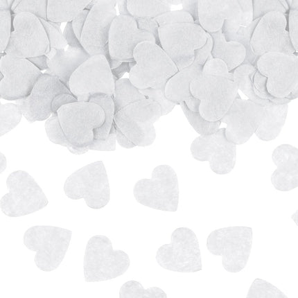 Hartjes Confetti Wit 15gr van Partydeco koop je bij Partywinkel