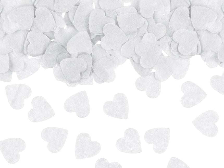 Hartjes Confetti Wit 15gr van Partydeco koop je bij Partywinkel
