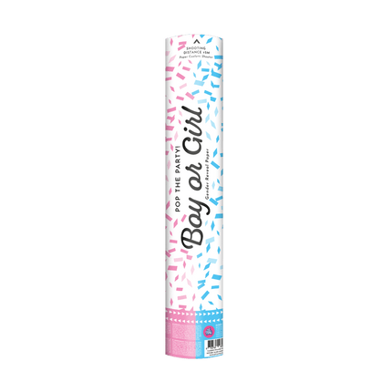 Confetti kanon 40 cm - Gender reveal jongen papier van Paper Dreams koop je bij Partywinkel