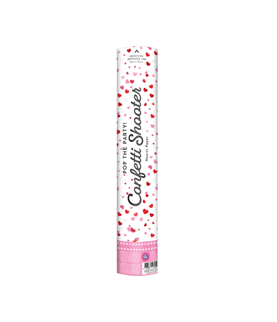 Confetti kanon 40 cm - Papieren hartjes van Paper Dreams koop je bij Partywinkel