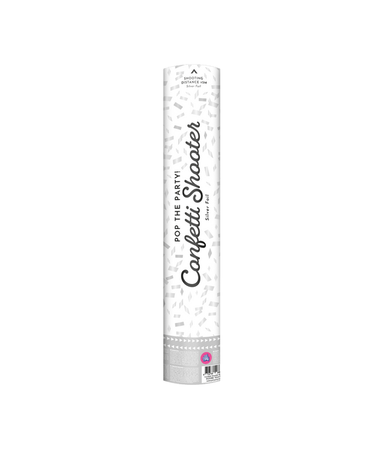 Confetti kanon 40 cm - Zilver folie van Paper Dreams koop je bij Partywinkel