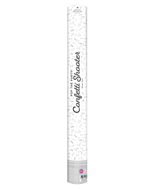 Confetti kanon 60 cm - Zilver folie van Paper Dreams koop je bij Partywinkel