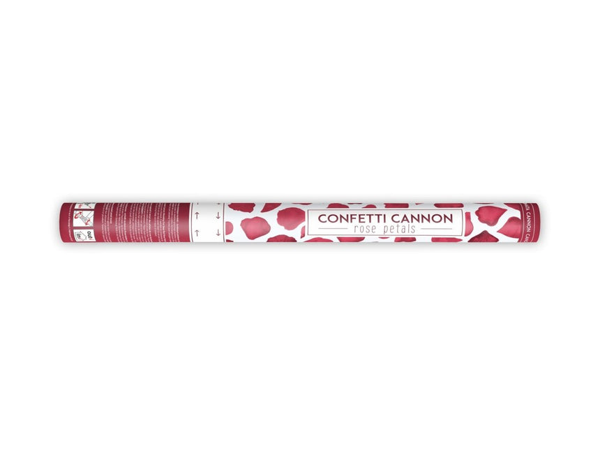 Confetti Kanon Bordeaux Rode Rozenblaadjes 40cm van Partydeco koop je bij Partywinkel