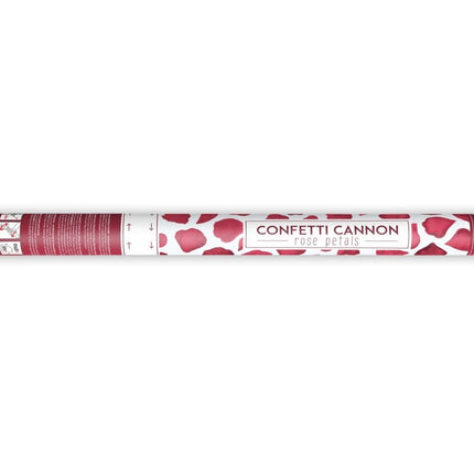 Confetti Kanon Bordeaux Rode Rozenblaadjes 60cm van Partydeco koop je bij Partywinkel