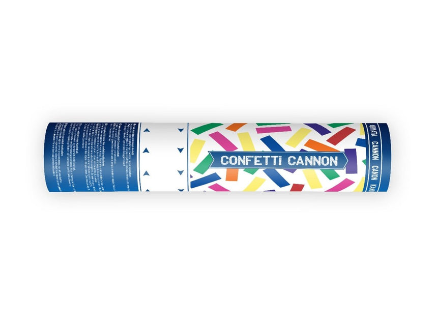 Confetti Kanon Gekleurd Papier 20 cm van Partydeco koop je bij Partywinkel