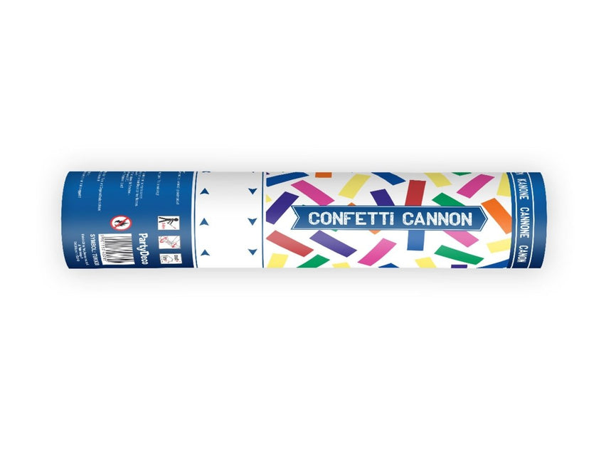 Confetti Kanon Gekleurd Papier 20 cm van Partydeco koop je bij Partywinkel