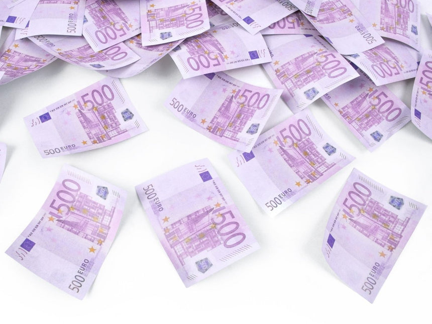 Confetti Kanon Geld 500 Euro 60cm van Partydeco koop je bij Partywinkel