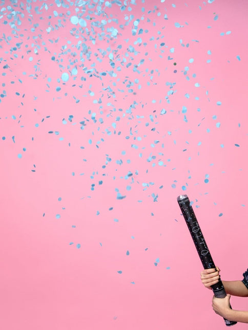 Confetti Kanon Gender Reveal Jongen 60cm van Partydeco koop je bij Partywinkel