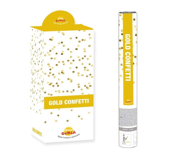 Confetti Kanon Goud 40cm van Fiestas Guirca koop je bij Partywinkel