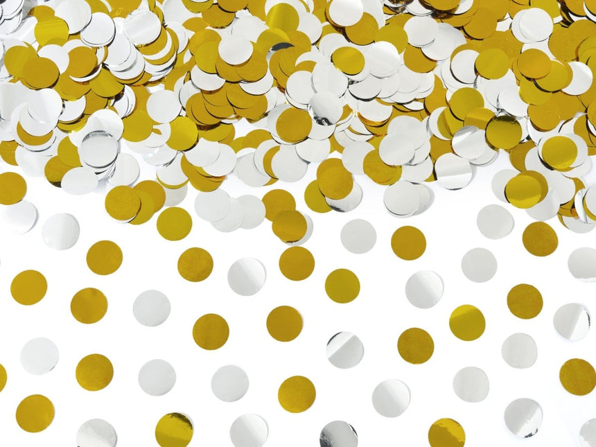 Confetti Kanon Goud Zilver 40cm van Partydeco koop je bij Partywinkel