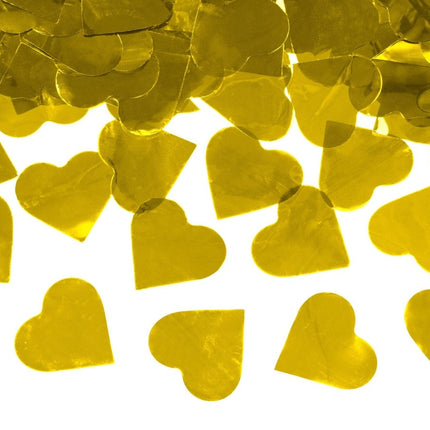 Confetti Kanon Hartjes Goud 60cm van Partydeco koop je bij Partywinkel