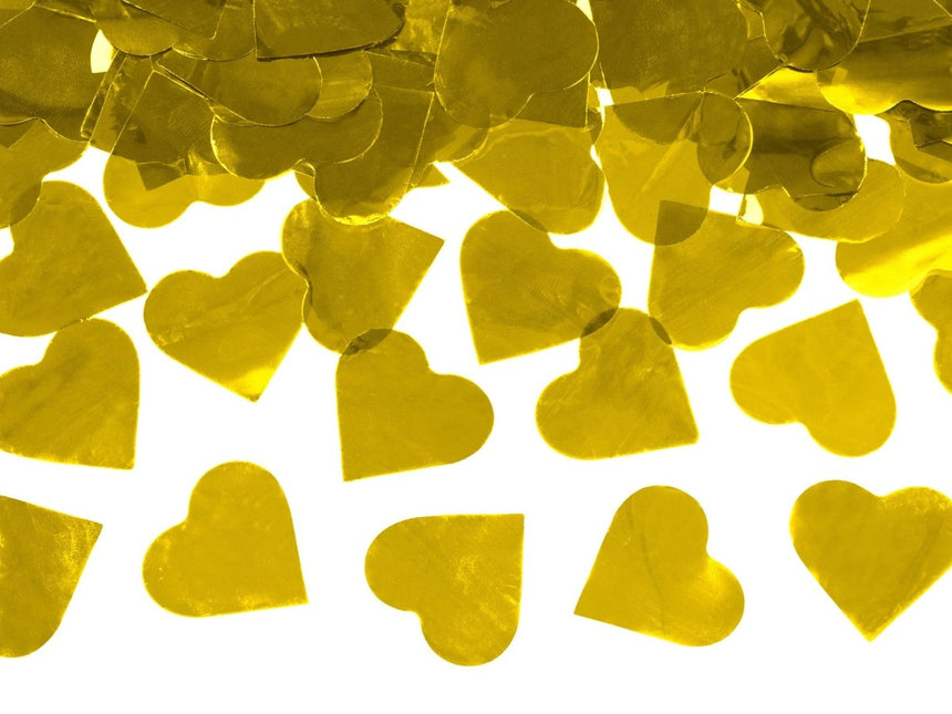 Confetti Kanon Hartjes Goud 60cm van Partydeco koop je bij Partywinkel
