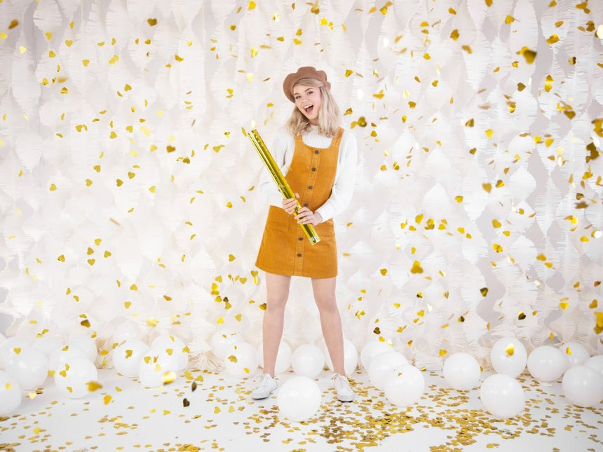 Confetti Kanon Hartjes Goud 60cm van Partydeco koop je bij Partywinkel