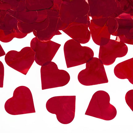 Confetti Kanon Hartjes Rood 40cm van Partydeco koop je bij Partywinkel