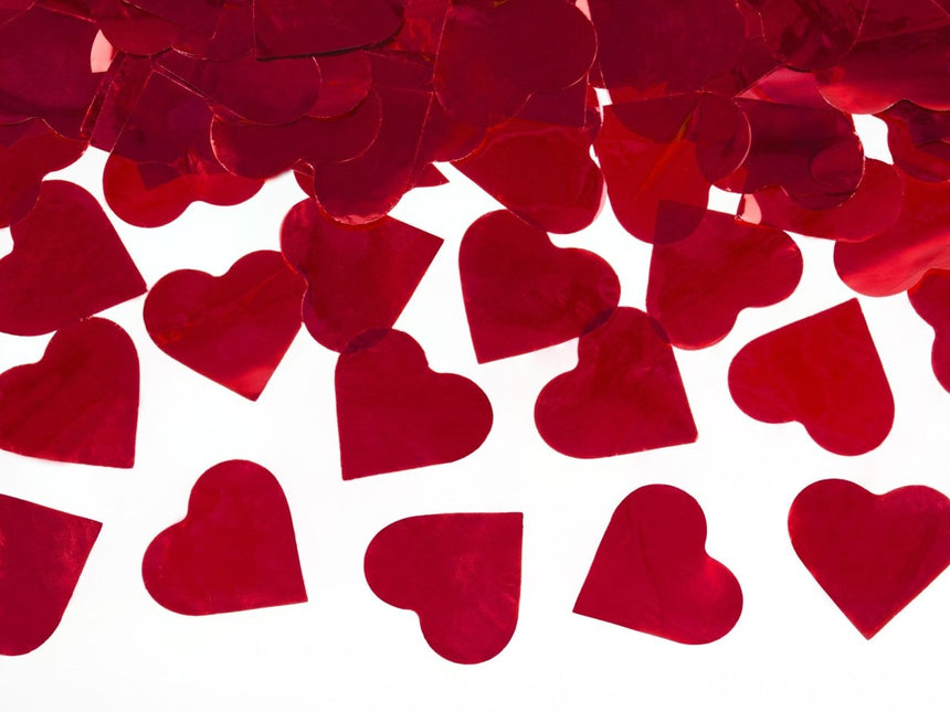 Confetti Kanon Hartjes Rood 40cm van Partydeco koop je bij Partywinkel