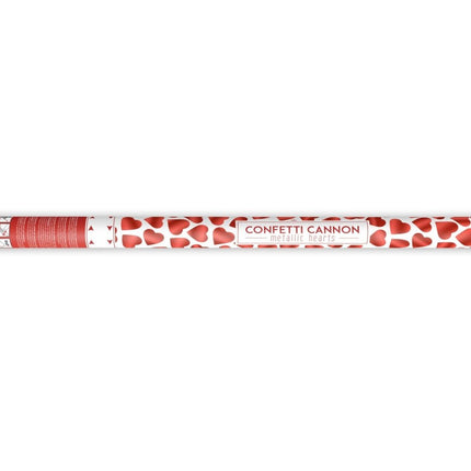 Confetti Kanon Hartjes Rood 80cm van Partydeco koop je bij Partywinkel