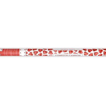 Confetti Kanon Hartjes Rood 80cm van Partydeco koop je bij Partywinkel
