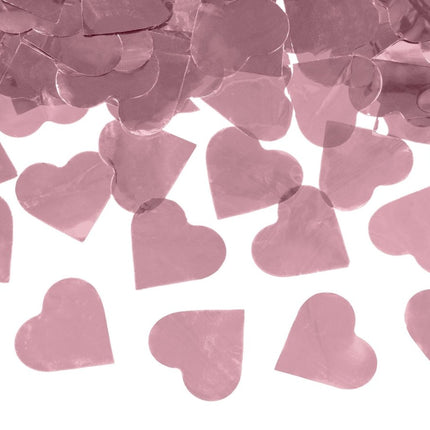 Confetti Kanon Hartjes Rose Goud 60cm van Partydeco koop je bij Partywinkel