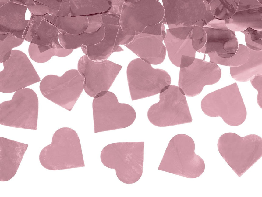 Confetti Kanon Hartjes Rose Goud 60cm van Partydeco koop je bij Partywinkel