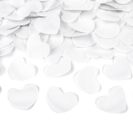 Confetti Kanon Hartjes Wit 40cm van Partydeco koop je bij Partywinkel