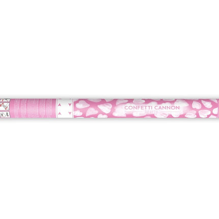 Confetti Kanon Hartjes Wit 60cm van Partydeco koop je bij Partywinkel