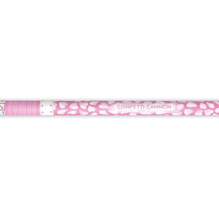 Confetti Kanon Hartjes Wit 80cm van Partydeco koop je bij Partywinkel