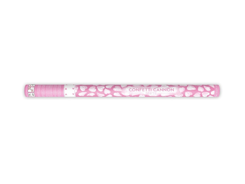 Confetti Kanon Hartjes Wit 80cm van Partydeco koop je bij Partywinkel