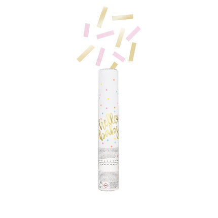 Confetti Kanon Hello Baby Roze 30cm van Unique koop je bij Partywinkel