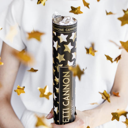 Confetti Kanon Sterren Goud 80cm van Partydeco koop je bij Partywinkel