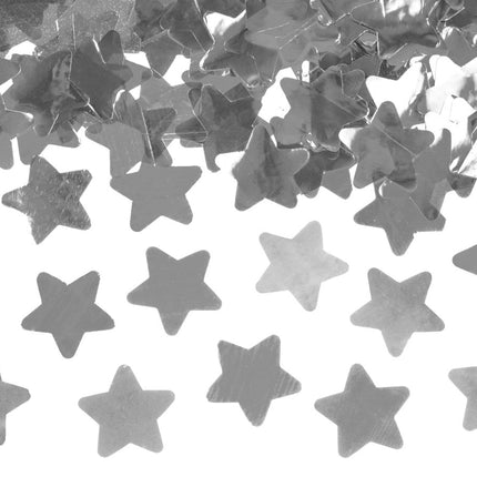 Confetti Kanon Sterren Zilver 40cm van Partydeco koop je bij Partywinkel