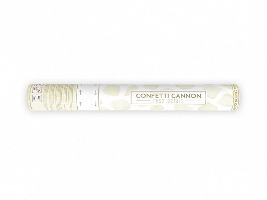 Confetti Kanon Vanille Creme Rozenblaadjes 40cm van Partydeco koop je bij Partywinkel