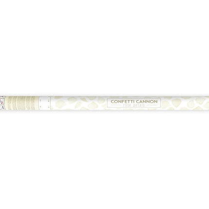 Confetti Kanon Vanille Creme Rozenblaadjes 80cm van Partydeco koop je bij Partywinkel