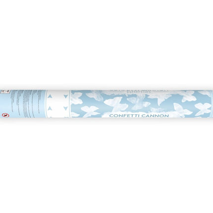 Confetti Kanon Vlinders Wit 40cm van Partydeco koop je bij Partywinkel