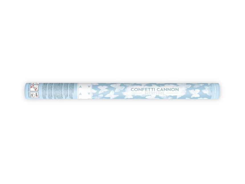 Confetti Kanon Vlinders Wit 60cm van Partydeco koop je bij Partywinkel
