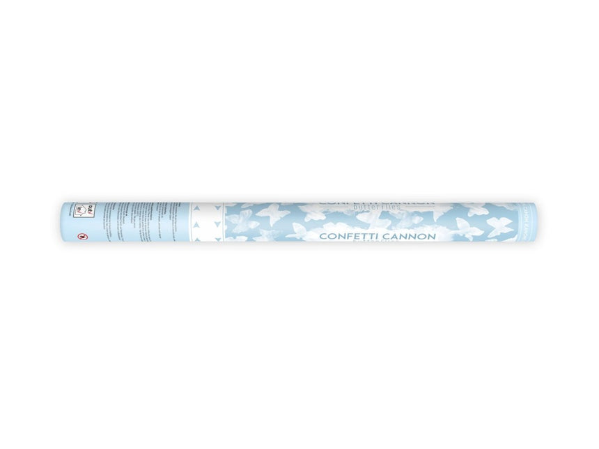 Confetti Kanon Vlinders Wit 60cm van Partydeco koop je bij Partywinkel