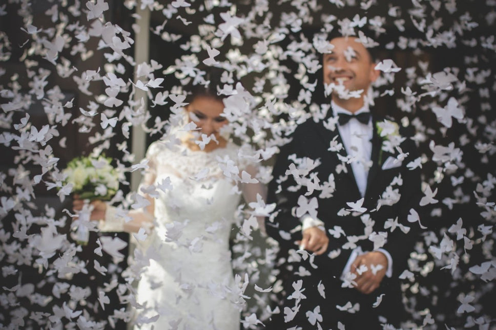 Confetti Kanon Vlinders Wit 60cm van Partydeco koop je bij Partywinkel