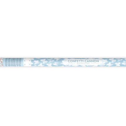 Confetti Kanon Vlinders Wit 80cm van Partydeco koop je bij Partywinkel