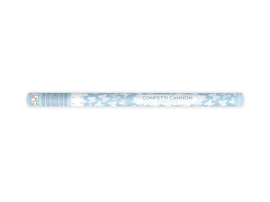 Confetti Kanon Vlinders Wit 80cm van Partydeco koop je bij Partywinkel