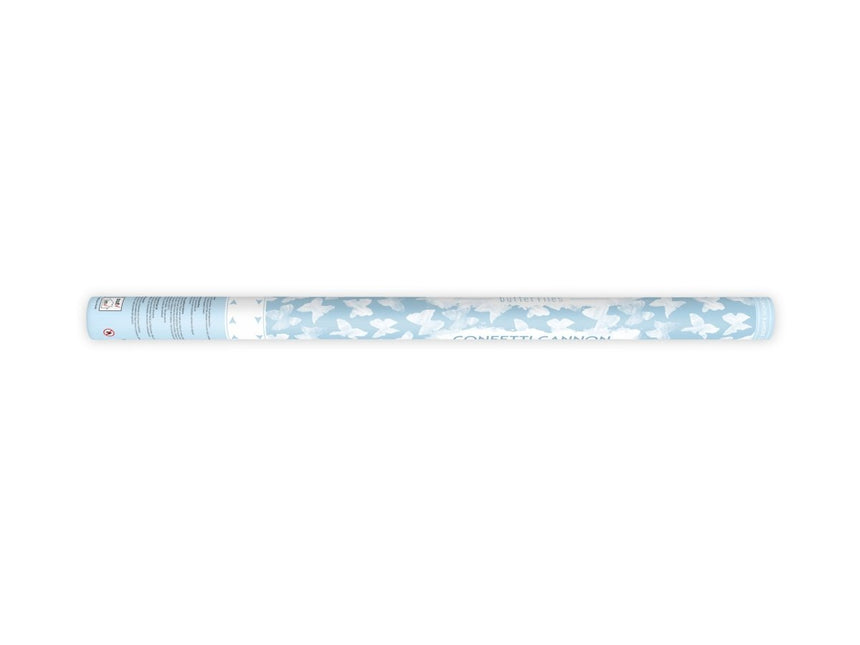 Confetti Kanon Vlinders Wit 80cm van Partydeco koop je bij Partywinkel