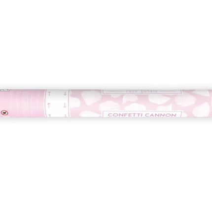 Confetti Kanon Witte Rozenblaadjes 60cm van Partydeco koop je bij Partywinkel