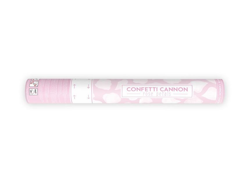 Confetti Kanon Witte Rozenblaadjes 60cm van Partydeco koop je bij Partywinkel