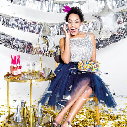Confetti Kanon Zilver 40cm van Partydeco koop je bij Partywinkel