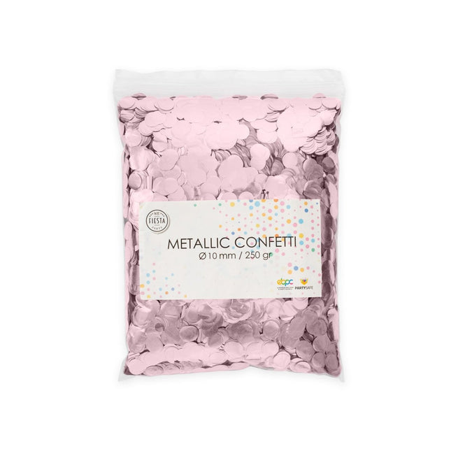 Confetti Rond Metallic Rose Goud 10mm van WeFiesta koop je bij Partywinkel