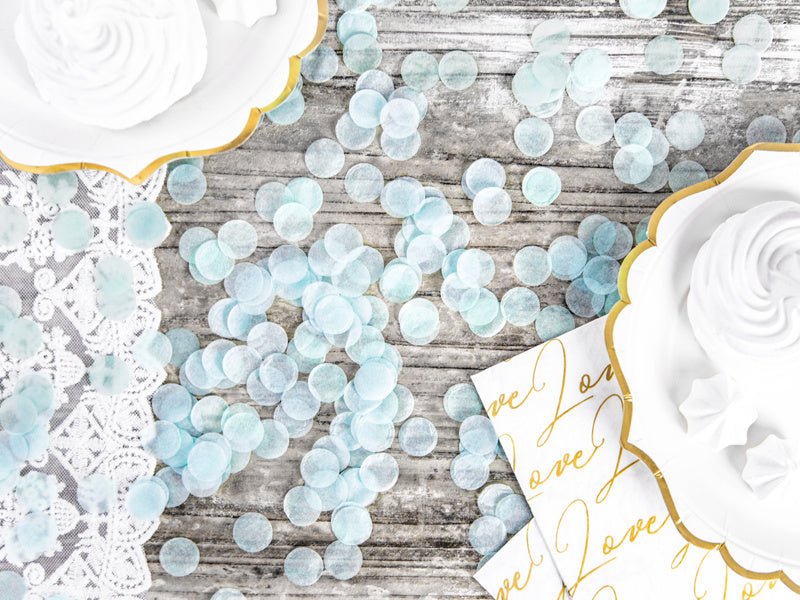 Confetti Rondjes Lichtblauw van Partydeco koop je bij Partywinkel