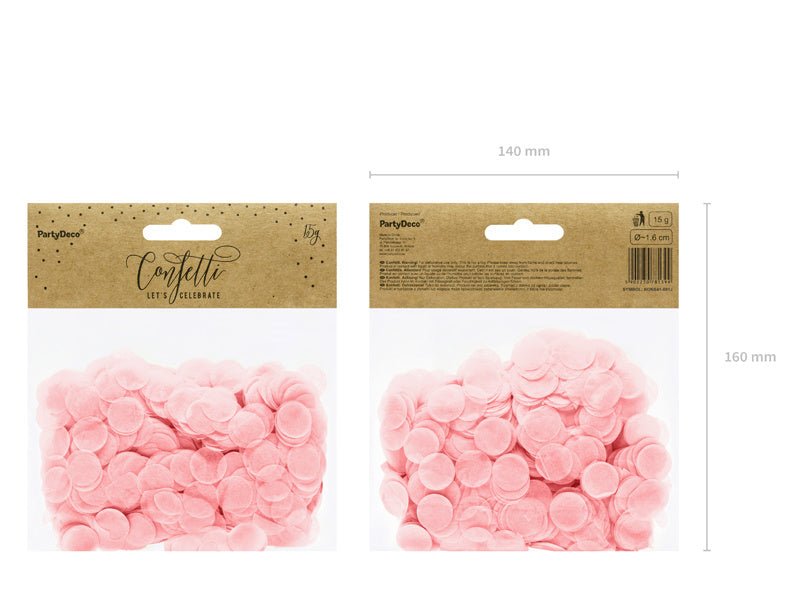 Confetti Rondjes Lichtroze van Partydeco koop je bij Partywinkel